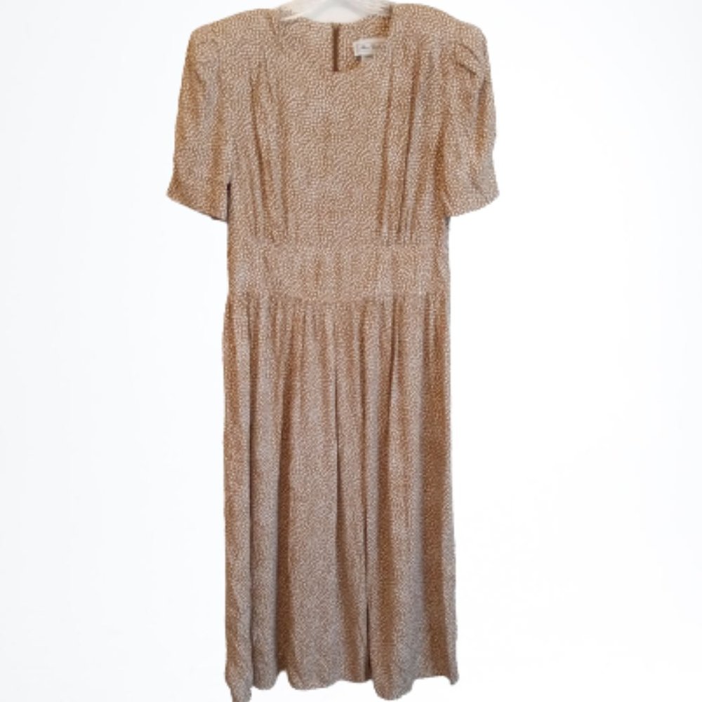 Vintage Cottage Core Oval Polka Dot Dress 10